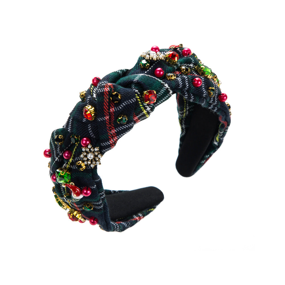Wholesale Christmas Fabric Knots and Hoops Female